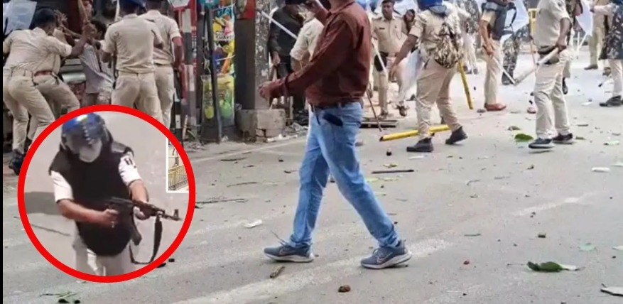बिहार बंद के दौरान सिवान में AK-47 फायरिंग मामले के बाद निलंबित पुलिसकर्मी से जुड़ा सांकेतिक दृश्य
